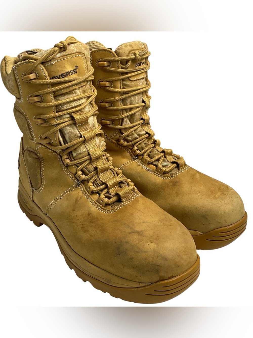 RARE Converse Composite Toe Leather Suede Tactical Work Boots Mens Size 10.5W